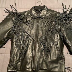 Brand new with tags. Leather jacket. Great for motorcycle riding.